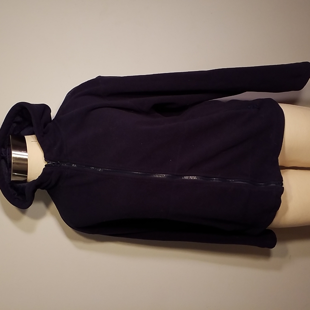 GAP Jacket Fleece Zip Hooded Size XL Navy UNISEX COAT
